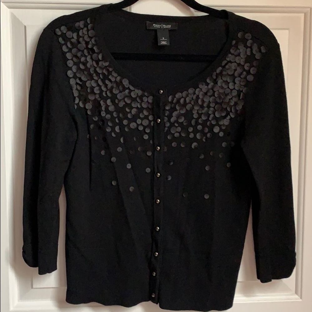Whbm 3/4 sleeve snap up cardigan Sz s